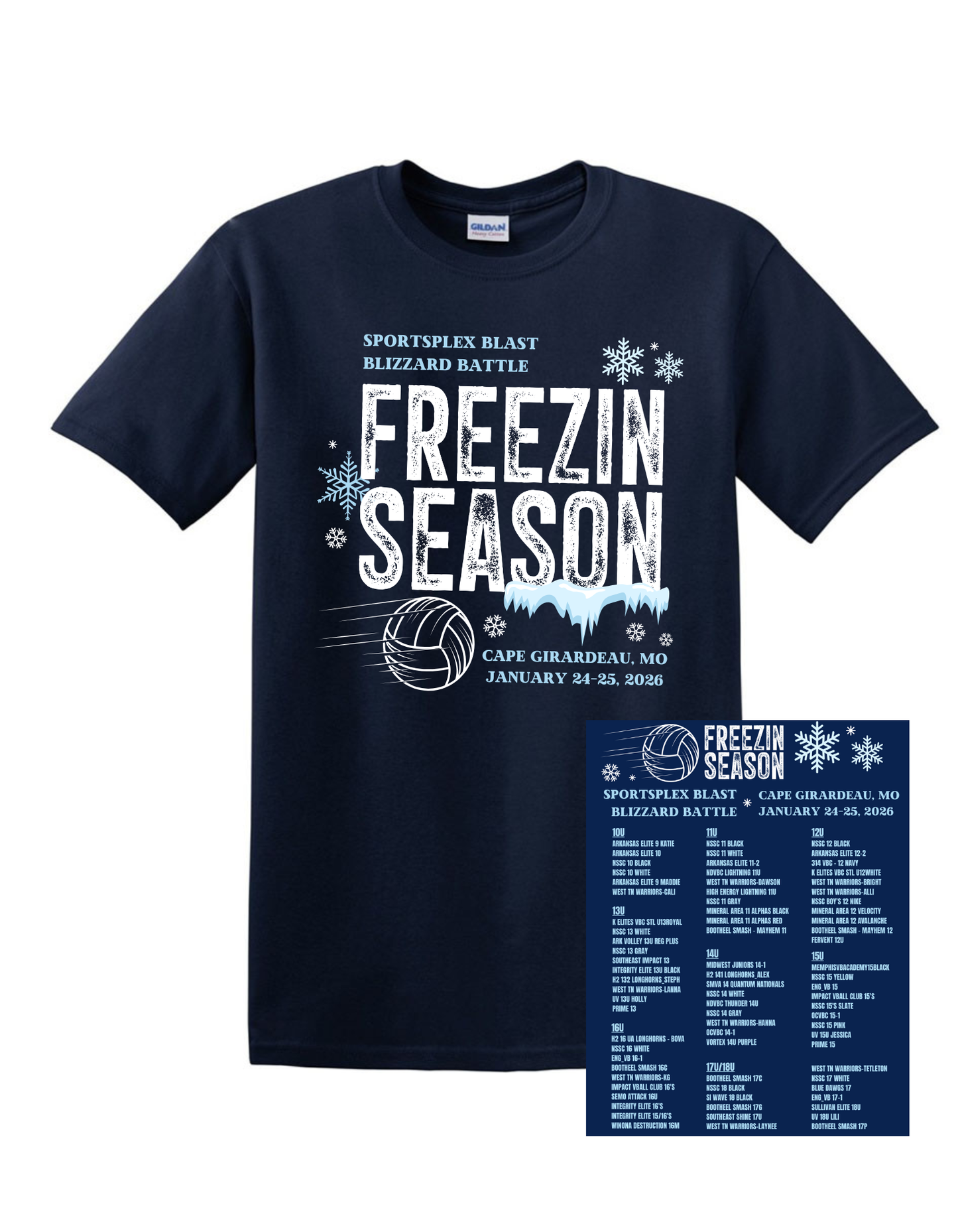 Sportsplex Blast Blizzard Battle T-Shirt